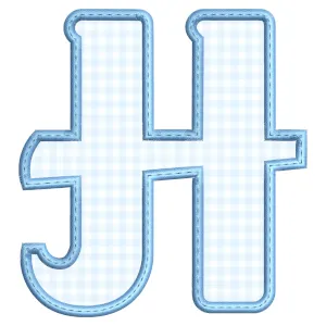 Matriz de bordado Monograma - Letra H (Aplique)