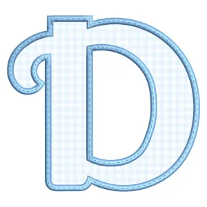 Matriz de bordado Monograma - Letra D (Aplique)