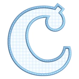 Matriz de bordado Monograma - Letra C (Aplique)