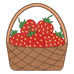 Matriz de bordado Cesta de Morangos