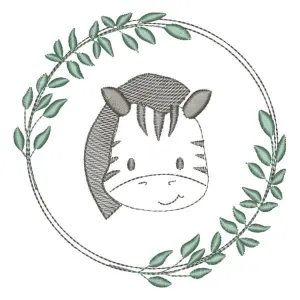 Matriz de bordado Safari em moldura