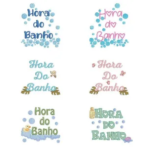 Pacote de Matrizes Frase Hora do Banho