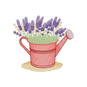 Matriz de Bordado  Lavanda no regador