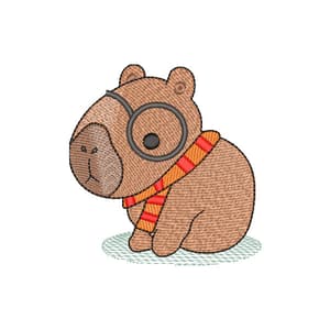 Matriz de bordado Capivara de Óculos