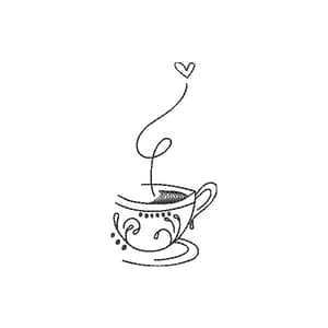 Matriz de Bordado  Xícara de café
