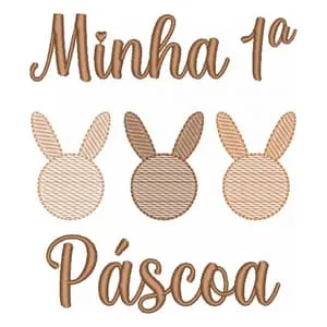Matriz de bordado Minha Primeira Páscoa
