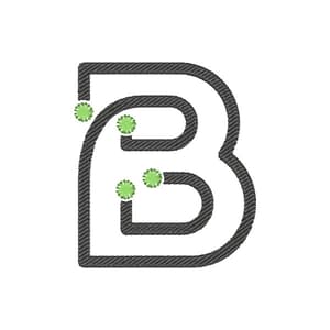 Matriz de bordado Letra B neon
