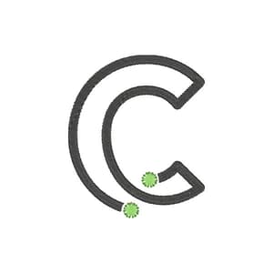 Matriz de bordado Letra C neon