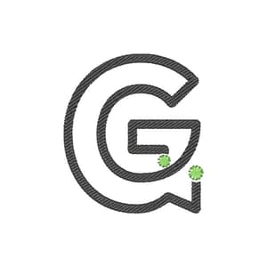 Matriz de bordado Letra G neon