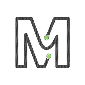 Matriz de bordado Letra M nenon