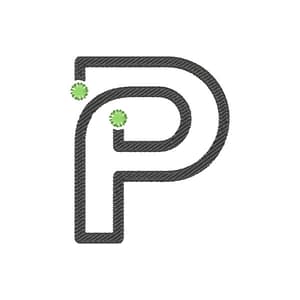 Matriz de bordado Letra P neon