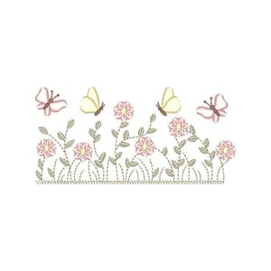 Matriz de bordado Flores Jardim Delicado