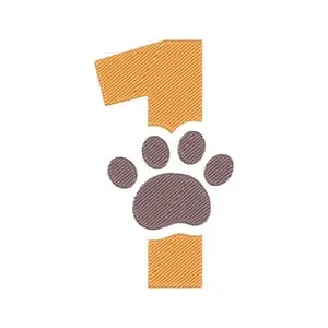 Matriz de bordado Número 1 pata