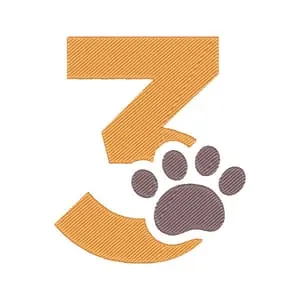 Matriz de bordado Número 3 pata