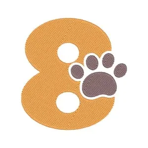 Matriz de bordado Número 8 pata