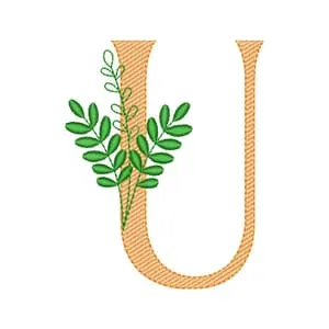 Matriz de bordado Letra U (Pontos Leves)