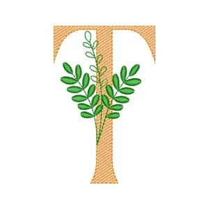 Matriz de bordado Letra T (Pontos Leves)