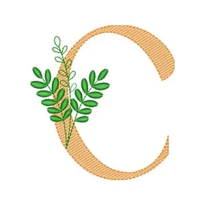 Matriz de bordado Letra C (Pontos Leves)