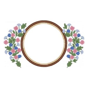 Matriz de bordado Moldura Floral