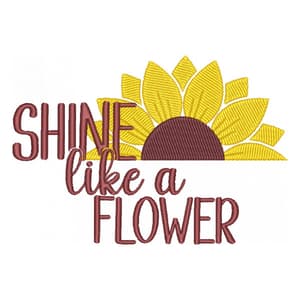 Matriz de bordado Shine Like a Flower