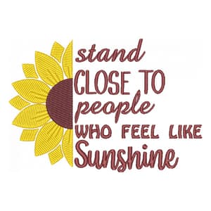 Matriz de bordado Stand Close To People