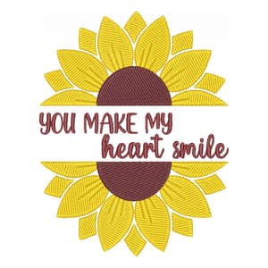 Matriz de bordado You Make My Heart Smyle