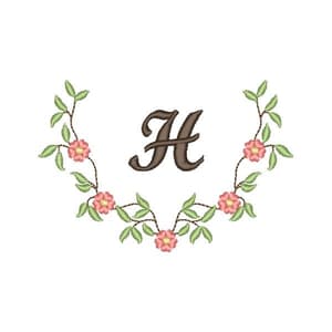 Matriz de bordado Ramos Florais (Pontos Leves)