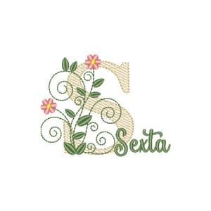 Matriz de bordado Semaninha Sexta