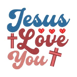 Matriz de bordado Jesus Ama Você