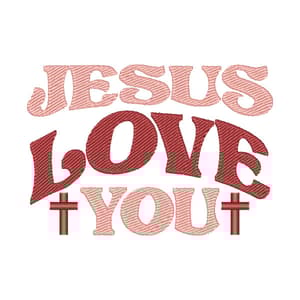 Matriz de bordado Jesus Ama Você