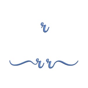 Matriz de bordado Alfabeto Fonte Aulyars - Letra r Minúscula