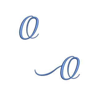Matriz de bordado Alfabeto Fonte Aulyars - Letra O Maiúscula