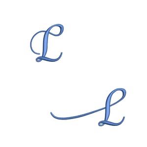 Matriz de bordado Alfabeto Fonte Aulyars - Letra L Maiúscula