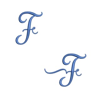 Matriz de bordado Alfabeto Fonte Aulyars - Letra F Maiúscula