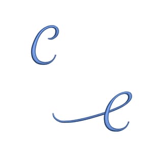 Matriz de bordado Alfabeto Fonte Aulyars - Letra C Maiúscula