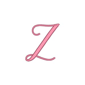 Matriz de bordado Alfabeto Fonte Madeline - Letra Z Maiúscula