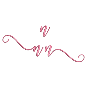 Matriz de bordado Alfabeto Fonte Madeline - Letra n Minúscula