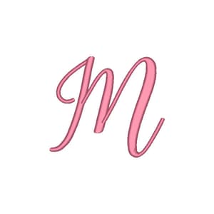 Matriz de bordado Alfabeto Fonte Madeline - Letra M Maiúscula