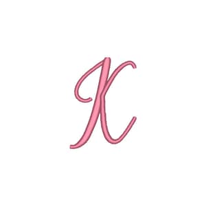 Matriz de bordado Alfabeto Fonte Madeline - Letra K Maiúscula