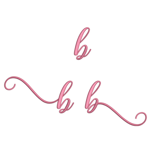 Matriz de bordado Alfabeto Fonte Madeline - Letra b Minúscula