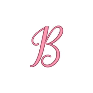 Matriz de bordado Alfabeto Fonte Madeline - Letra B Maiúscula