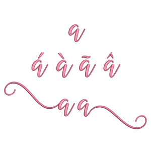 Matriz de bordado Alfabeto Fonte Madeline - Letra a Minúscula