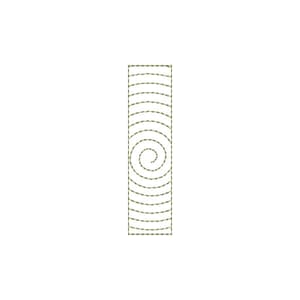 Matriz de bordado Alfabeto Espiral - Letra I