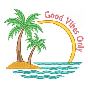 Matriz de bordado Verão Tropical