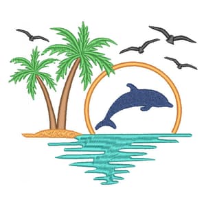 Matriz de bordado Verão Tropical