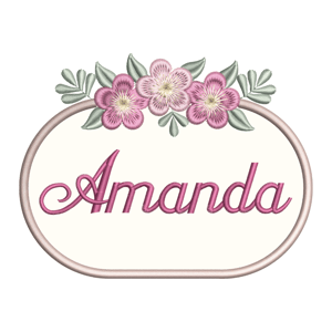 Matriz de bordado Moldura Floral (Aplique)
