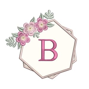 Matriz de bordado Moldura Floral (Aplique)