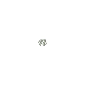 Matriz de bordado Fonte Fisha Script Letra n