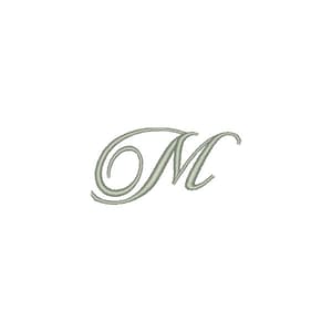 Matriz de bordado Fonte Fisha Script Letra M
