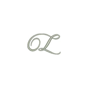 Matriz de bordado Fonte Fisha Script Letra L